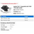 thumbnail image 2 of Ignition Coil - Compatible with 1988 - 1995 GMC C3500 1989 1990 1991 1992 1993 1994, 2 of 2