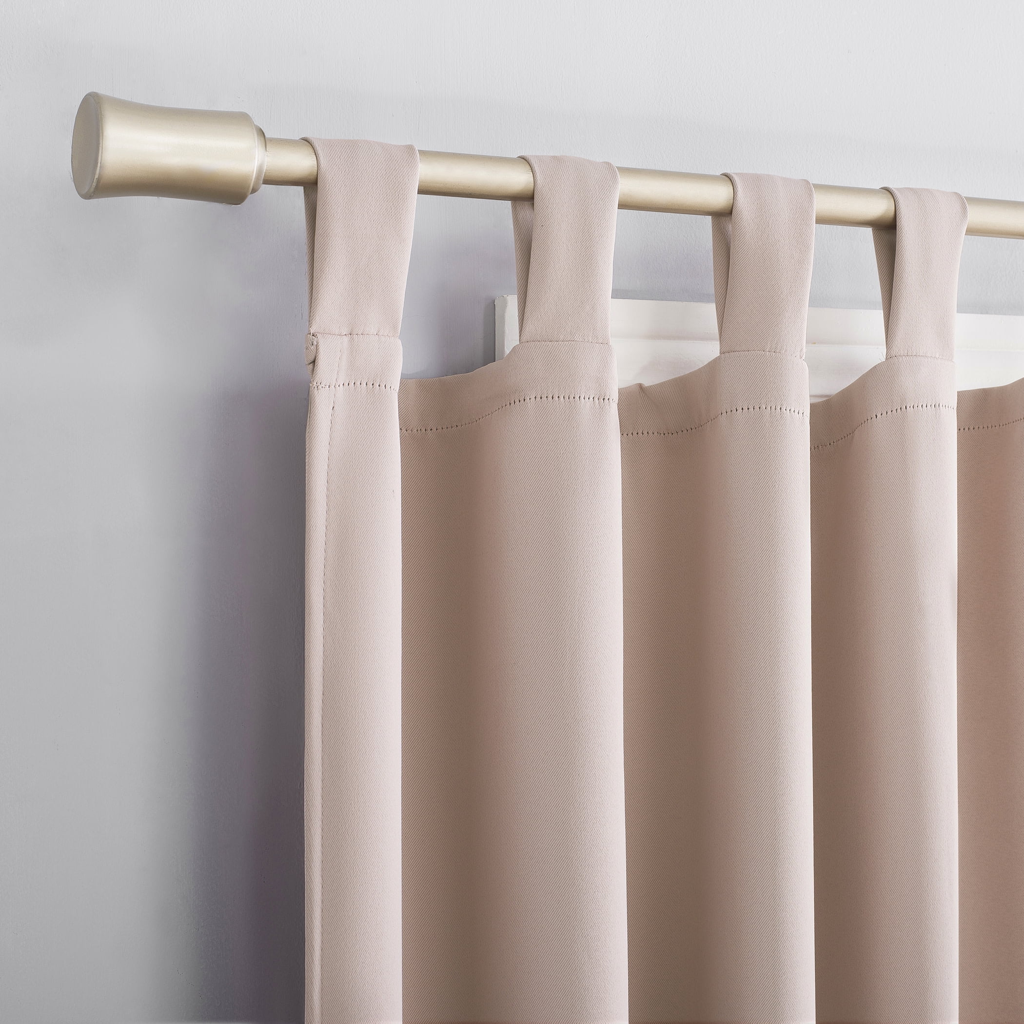 Sun Zero Brant Tab Top Energy Saving Blackout Window Curtain Panel, 40"X63", Gray