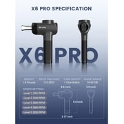 BOB AND BRAD X6 Pro Massage Gun Deep Tissue Percussion with Metal Head Therapy, for Athletes, Electric Massager Gun for Pain Relief