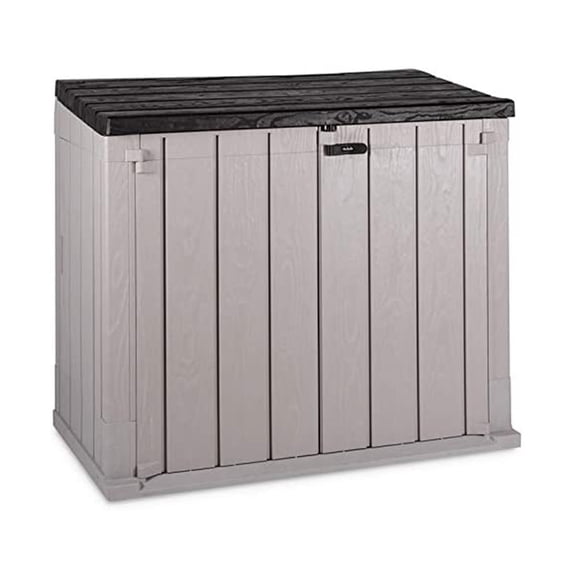 Toomax Stora Way All Weather XL 7' x 3.5' Storage Shed Cabinet, Taupe