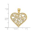 thumbnail image 4 of 14K Yellow Gold Peace Heart Charm Pendant Necklace with Chain, 4 of 4