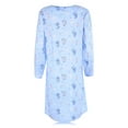 thumbnail image 5 of JEFFRICO Womens Long Sleeve Nightgowns Front Side Pocket Sleepwear Soft Pajama Dress Nightshirts, 5 of 5