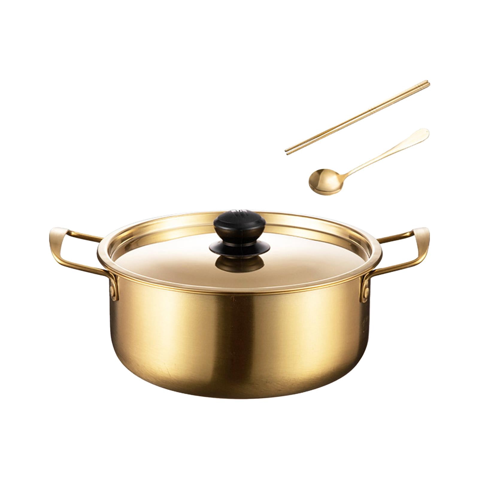 Fiocias Korea Ramen Pot Fast Heating Household Cookware Stockpot Instant Noodle Soup Pot 18cm