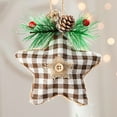 Christmas Hangings Linen Five Pointed Star Sticky Decoration Conifer