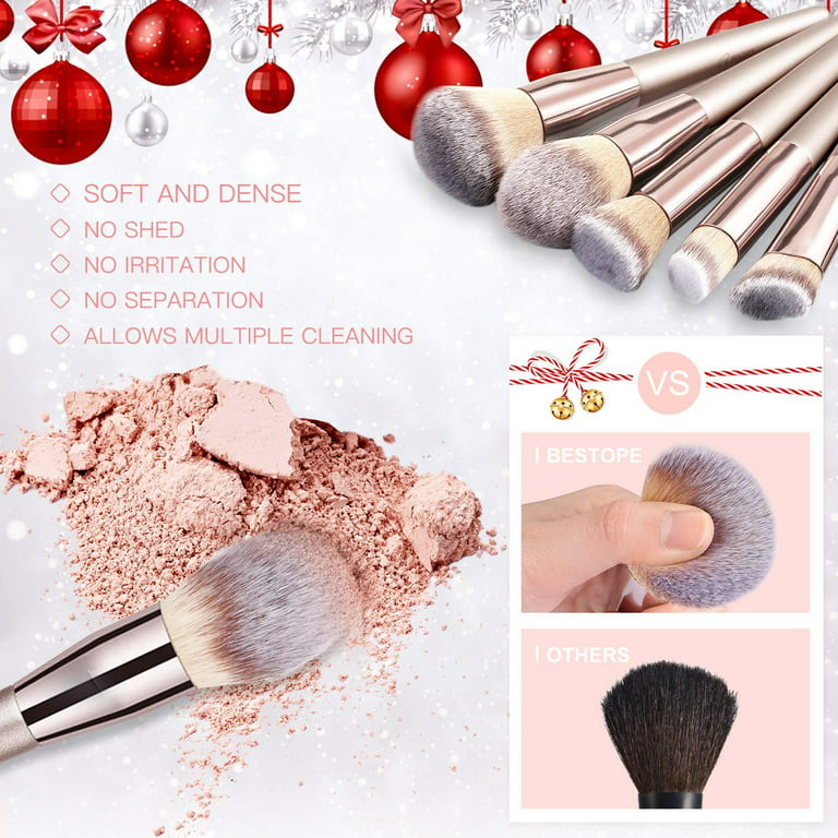 Makeup Brush Set,20 Pcs Professional Makeup Brushes Foundation Eyeshadow  Blush Brush,Concealers Face Powder Eye Make Up Brushes Set Kit (Champagne)