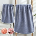 thumbnail image 1 of Juego de toallas de baño absorbentes de terciopelo coral para adultos | Toallas suaves y cómodas para el rostro y el baño | Poliéster altamente absorbente | Juego de 2 piezas | Ideal para baño,, 1 of 5