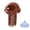 Brown, variant on Jellyfish Shape Aquarium Cave Hideout with Feeder, 1Pc Betta Fish Shelter Ornament with 3Pcs Suction Cups, Fish Tank Accessories, Floating Fish Tank Decorations for Shrimp Small Fish Fry