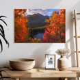 thumbnail image 3 of Elephant Stock Rocky Mountain Autumn Wall Art - Horizontal Canvas Wall Art - Living Room Wall Decor - Nature Canvas - Green And Red Decor By Darren White Photography - 24" x 16", 3 of 8