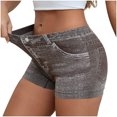 thumbnail image 2 of Weiqiqre Jean Shorts Womens High Waisted Summer Cotton Stretchy Casual Pull On Beach Elastic Waist Denim Shorts with Pockets, 2 of 8