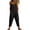 Black, variant on One Piece Jumpsuits for Women Casual Lace Up Sleeveless Solid Overalls With Pocket Drawstring Loose Spaghetti Strap Romper Trendy Jumpsuits
