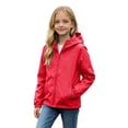 thumbnail image 2 of Kids Boys Girls Hoodie Jacket 2 Pack Hooded Lightweight Windbreaker Jackets Full Zip Outerwear Waterproo𝐟 Uniform Trench Coat, 2 of 8