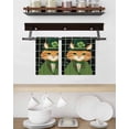 thumbnail image 3 of St. Patrick's Day Kitchen Dish Towels for Drying Dishes Set of 3, Green Kitten Cats Lucky Shamrock Black Plaid Waffle Weave Microfiber Hand Tea Bathroom Towels Quick Dry & Absorbent Towel 15.7x23.6, 3 of 7
