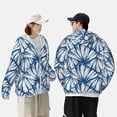 thumbnail image 6 of Daiia Blue Shells UPF 50+ Sun Protection Hoodie Jacket Lightweight Long Sleeve Sun Shirt for Women Men with Pocket Hiking Outdoor-Medium, 6 of 9