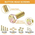 thumbnail image 4 of VIGRUE 566Pcs Heavy Duty Bolts and Nuts Assortment Kit, Grade 8 Hex Screws Bolts Nuts Kit, 1/4-20 5/16-18 3/8-16, 15 Common Sizes Included, 4 of 7