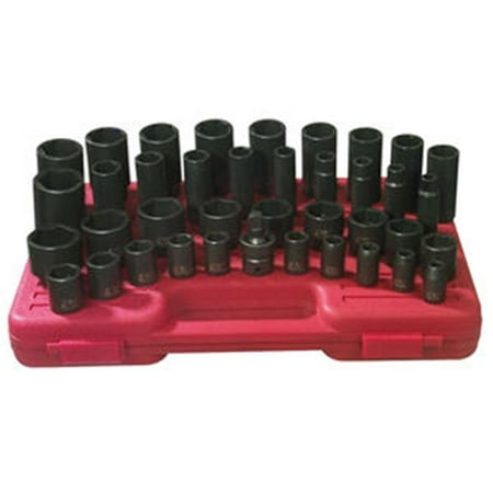 

2668 39 Piece .5 Inch Drive Deep And Shallow Sae Impact Socket Set