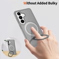 thumbnail image 2 of Asuwish Phone Case for Samsung Galaxy S26 5G Tempered Glass Screen Protector Magnetic Folding Stand Frosted Translucent Rugged Shockproof Protective Cell Cover S 26 26S 26 26S Women Men Grey, 2 of 6