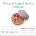thumbnail image 3 of Melii bol en silicone avec couvercle - pour nourrissons et tout-petits - chat - 8 oz / 350 ml, 3 of 5