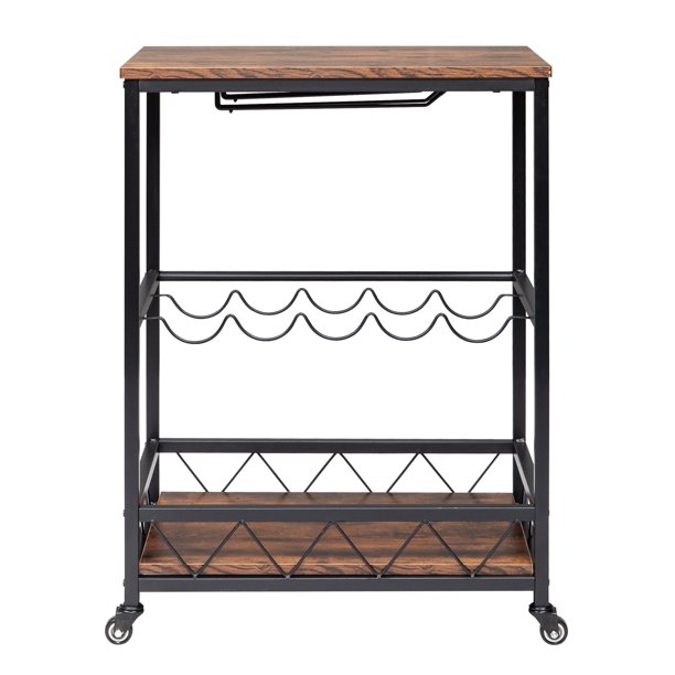 O'Force Bar Serving Cart Home Mobile Kitchen Serving cart, Industrial