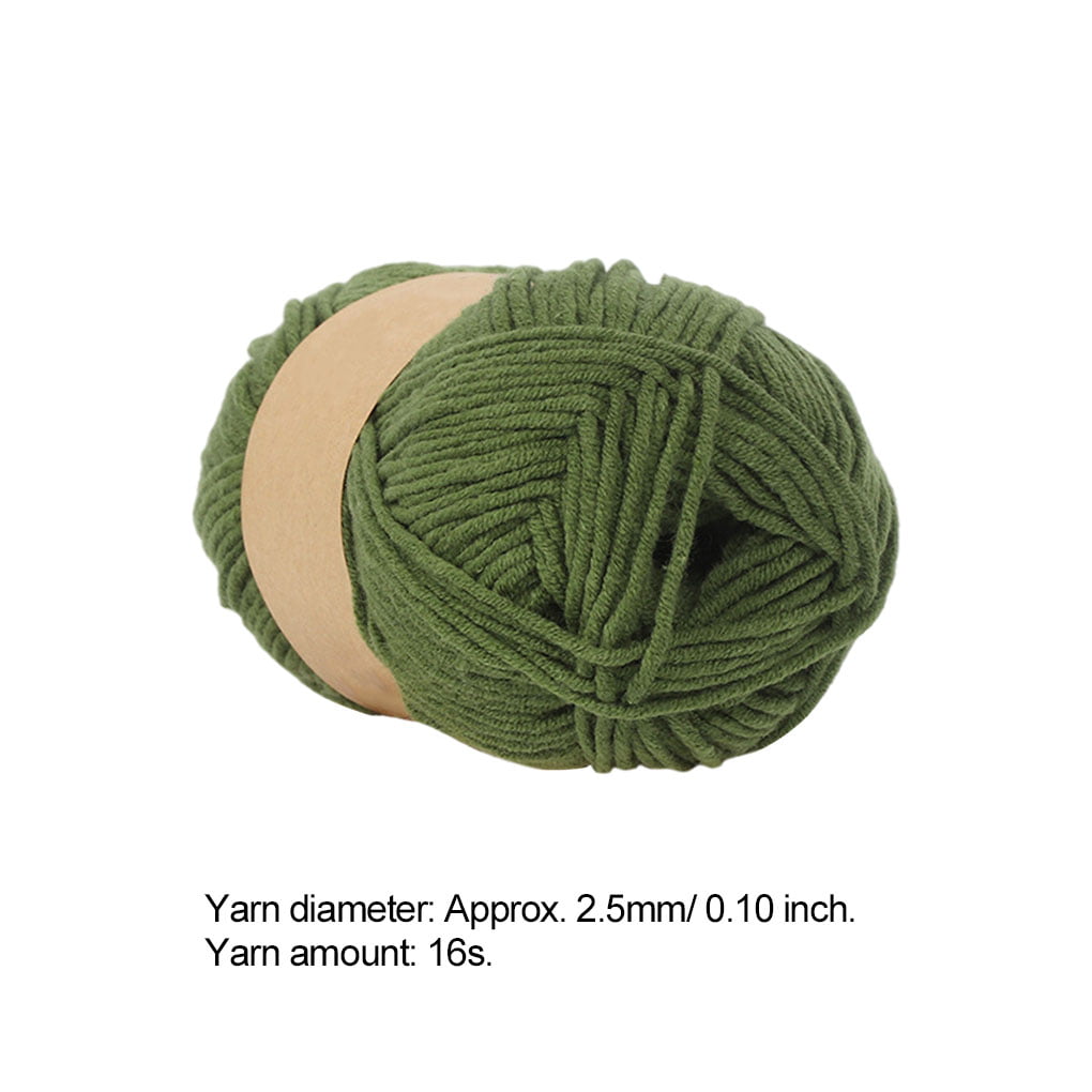 400g/10 Skeins Olive Green Milk Cotton Yarn Hand Knitting Yarn Fine Cotton  Crochet Yarn for Clothes Hats Scarf Shoes