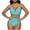 Light Blue, variant on gbyLJF Women's Mesh One Piece Swimsuit Solid Color Bathing Suit Halter-neck Swim Suit Slim Fit Lace-up Swimwear