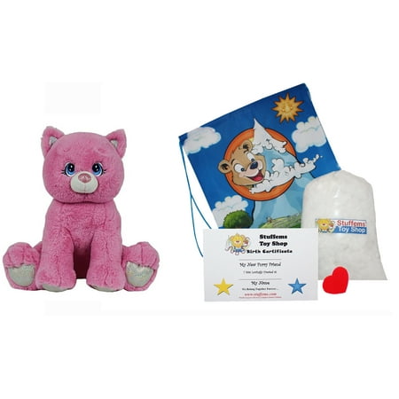 Own Kitty - Make Your Own Stuffed Animal Cuddly Soft Cuddly Pink Kitty Kit 16