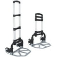 thumbnail image 3 of FCH Folding Hand Truck Aluminum Portable Folding Hand Cart 165lbs Capacity Hand Cart and Dolly Ideal for Home, Auto, Office,Travel Use,Black, 3 of 13