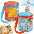 thumbnail image 5 of Waterproof Mesh Tote, Large Capacity Bag, Zipper Closure + Adjustable Strap, Durable Nylon, For Boys Girls Adults, Sand Collection, Outdoor Gear, Travel Companion, Sports Equipment Akmoler, 5 of 5