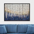 thumbnail image 2 of wall26 Framed Canvas Print Wall Art White Birch Tree with Blue Forest Nature Wilderness Illustrations Realism Rustic Scenic Colorful Multicolor for Living Room, Bedroom, Office - 16"x24" Bl, 2 of 5