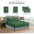 thumbnail image 3 of CGK Linens 4-Piece Extra Deep Pocket Sheet Set - King Size Breathable & Cooling Bed Sheets Fits 18"-24" Mattresses, Emerald Green, 3 of 6
