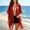 Orange, variant on Women's Plaid Sheer Open Front Kimono Cover-Up, Short Sleeve Lightweight Beach Cardigan, Breathable Swimwear for Pool, Vacation and Casual Wear Navy Free Size