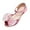 Pink, variant on Gubotare Little Girls High Heels Kids Dress Shoes Girls Low Heel Princess Flats Wedding Party Glitter Shoes for Kids Toddler (Pink,Big Kids 5)