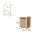 thumbnail image 3 of FM FURNITURE Selma Freestanding Vanity Cabinet Engineered Wood Light Oak, 3 of 7