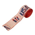thumbnail image 2 of Patriotic Ribbon 5 Meters Long Red White Blue American Flag Print for 4th of July Independence Day Party Craft Wreath Decor, 2 of 3