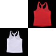 thumbnail image 1 of Camiseta Sin Mangas Femenina a Escala 1/6 de 2 Piezas para s de Acción HT de 12 Pulgadas, Rojo Y Blanco Macarena Chaleco de ropa de figura de acción, 1 of 8