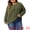 Army Green, variant on Plus Size Long Sleeve Crewneck Fisherman Cable Pullover Sweater 4X Brown