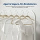 thumbnail image 3 of Ganchos de Terciopelo Premium Serenelife, Ahorradores de Espacio, Resistentes, con Gancho Metálico Giratorio de 360°, para Trajes, Pantalones y Vestidos, Marfil, Pack 20, 3 of 7