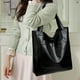thumbnail image 4 of Vintage Oil Waxed Leather Simples Versatile Handbag Women's Bags Fashion Versatile Shoulder Bag Handbag Large Capacity, 4 of 6