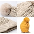 thumbnail image 6 of WITHMOONS Winter Soft Knit Pom Beanie Beads Skull Slouch Hat YZP0082 (Beige), 6 of 6
