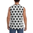 thumbnail image 4 of Bingfone Soccer Pattern Men's Tank Tops Workout Sleeveless Tee Shirts Running Beach Tanks for Men-Medium, 4 of 8