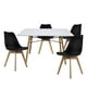 thumbnail image 1 of Set de Comedor Oslo Mundo In Melamina 120 Blanco 4 Sillas Frankfurt Negro Minimalista, 1 of 14