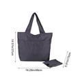 thumbnail image 2 of Foldable Nylon Shoulder Tote Bag with Zipper Closure, Large Capacity Lightweight Handbag for Travel, Work, Commute, and Daily Carry, 2 of 5