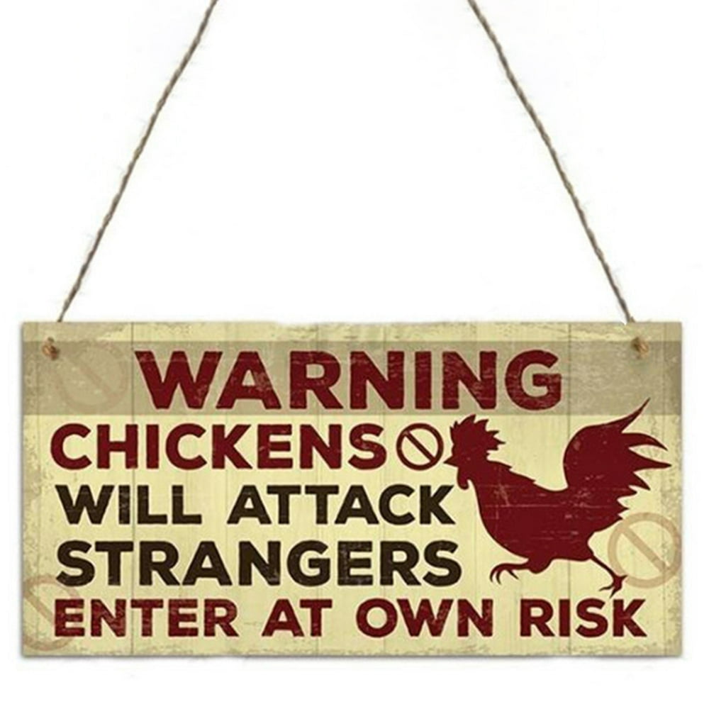 Lecheng Chicken Coop Sign Outdoor Garden Plaque Hanging Door Wall Funny