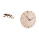 thumbnail image 5 of Estatua Escultura Animal Figura Artesanal Adorno para Decoración Estantería Interior Hogar Hogareño Reloj de Pared de Madera Maciza Diseño C, 5 of 8