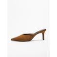 thumbnail image 2 of On feet& in love Women's Pointed Toe Suede Mule Heels - Slip-On Stilettos for Office & Party - Size 5.5, 2 of 8