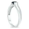 thumbnail image 2 of SZUL Women's 3/4 Carat Half Bezel Black Diamond Solitaire Ring in 10K White Gold, 2 of 5