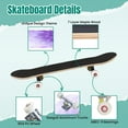 thumbnail image 4 of 31'' Complete Skateboard 7 Layer Canadian Maple Double Kick Deck Skateboards Pastel Ultra Violet Flower Abstract Purple Daisy White Fractal Fine Skate Board for Beginner Adult Gifts, 4 of 5