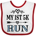 thumbnail image 3 of Inktastic 1st 5K Race Running Fitness Girls Baby Bib, 3 of 4