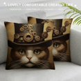 thumbnail image 3 of JRXY Throw Pillow Covers Fantasy Steampunk Retro Steam Punk Grunge Animal 3D Elements Old Subculture Antique Miscellaneous Decorative Square Cushion Cases for Couch Bed Home Decor  White, 3 of 5