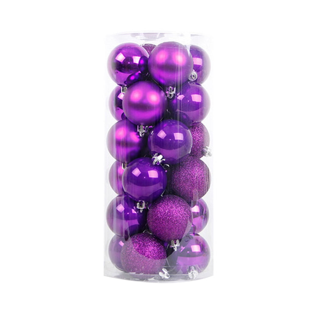 Worallymy Christmas Tree Decoration Ball Ornaments Shiny Plastic Ball