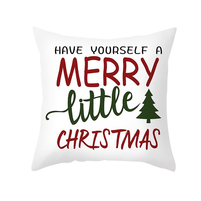onlyliua ¡ Liquidación de Ofertas de Hoy! Fundamentos de Almohada Navideña con Muñeco Sin Rostro, Gnomo Enano, Duende, Enrejado, Árbol de Navidad, Copo de Nieve, Melocotón, Estampado para Sofá